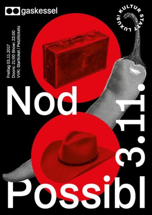 Poster für Nod Possibl , gestaltet von Tobias Rechsteiner