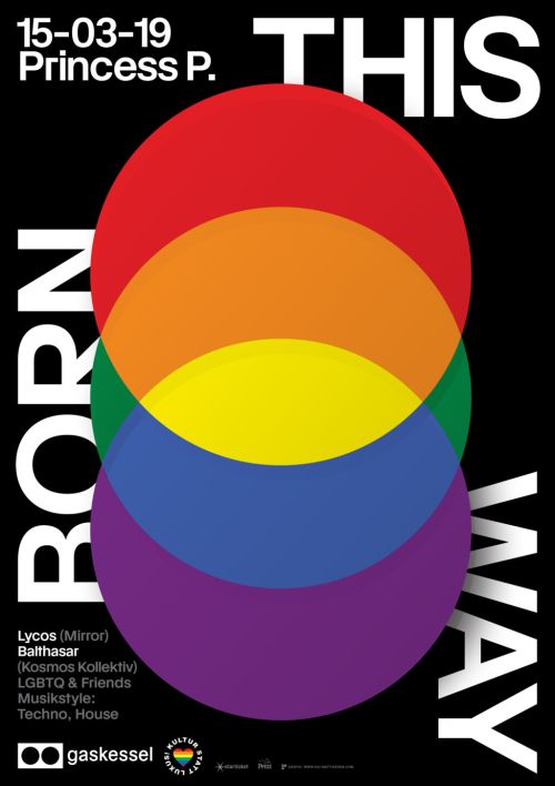 Poster für Born this Way w/ Princess P., gestaltet von Kai Matthiesen