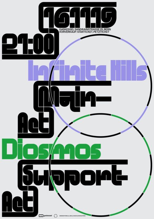Poster für Infinite Hills, Diosmos , gestaltet von Tobias Bolliger