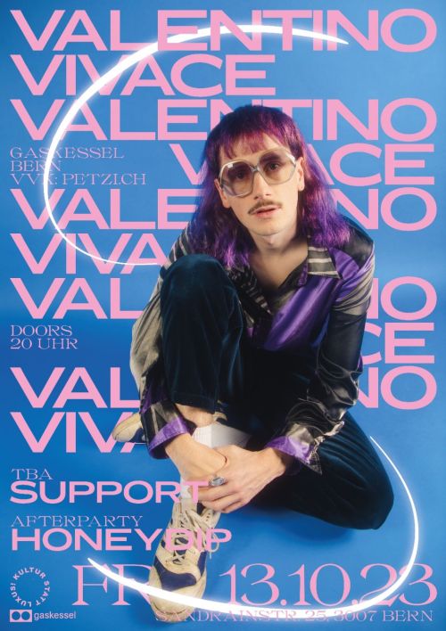 Poster für Valentino Vivace , gestaltet von Yema Salzmann 