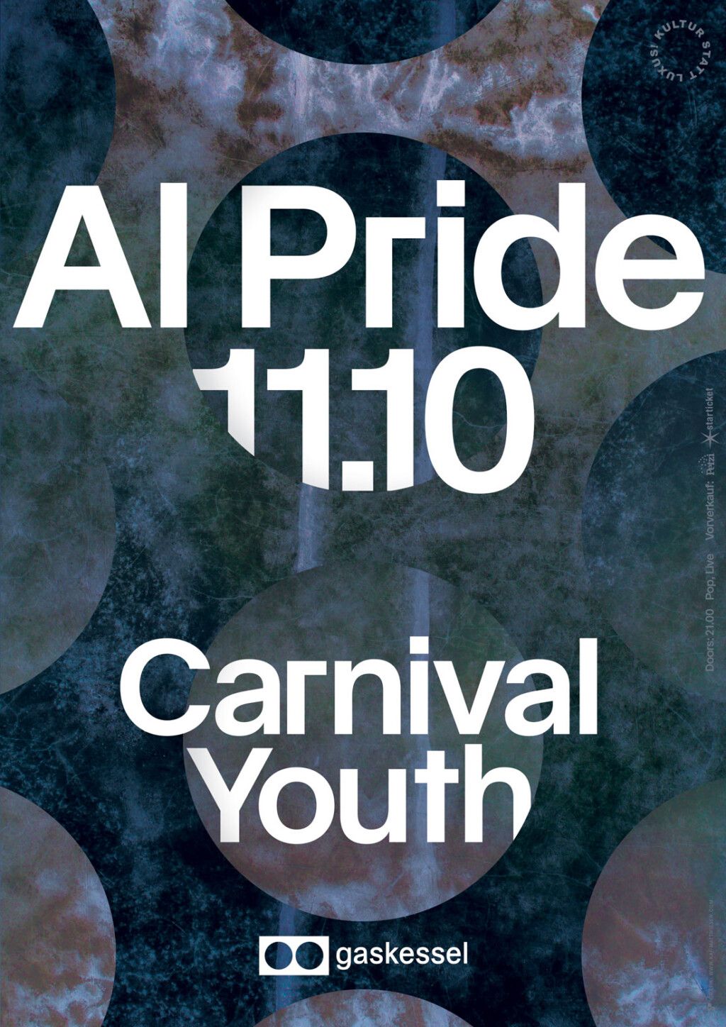 Poster für Al Pride, Carnival Youth, gestaltet von Kai Matthiesen