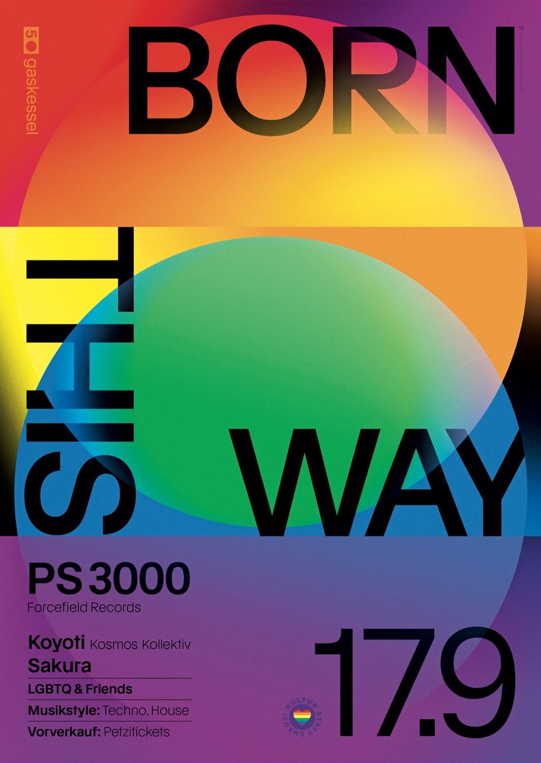 Poster für Born this Way , gestaltet von Kai Matthiesen 