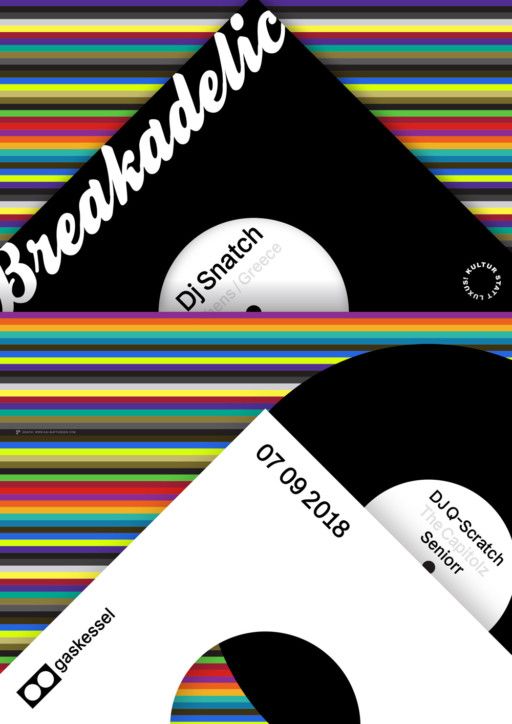 Poster für Breakadelic w/ DJ Snatch (GRC) , gestaltet von Kai Matthiesen