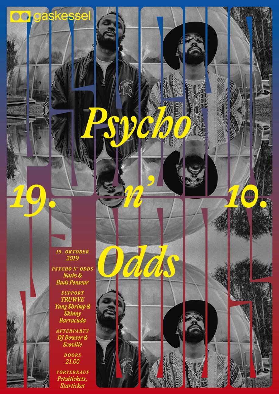 Poster für Psycho n' Odds, gestaltet von  Tobias Rechsteiner