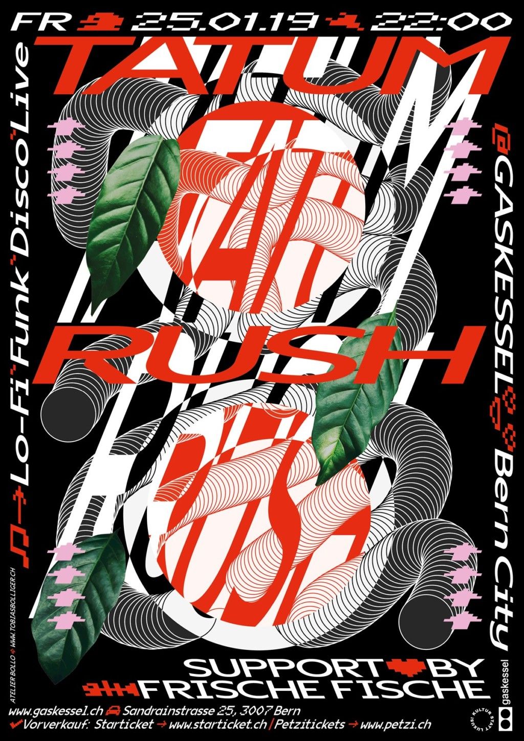Poster für Taum Rush, gestaltet von Tobias Bolliger