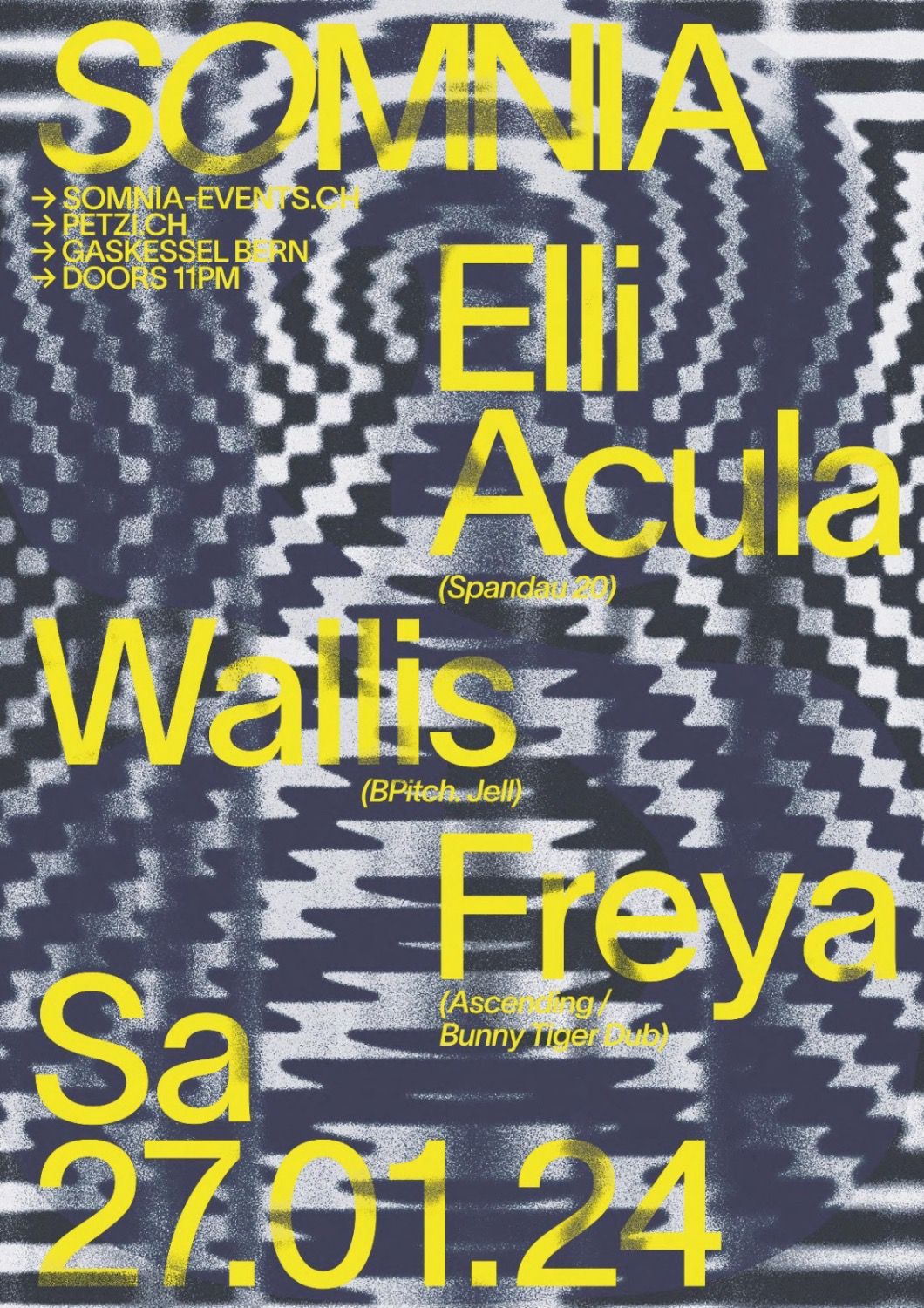 Poster für Somnia w/ Elli Acula, Wallis, Freya , gestaltet von Yema Salzmann 