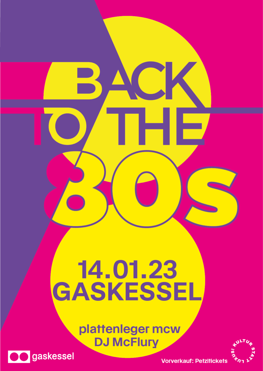 Poster Back to the 80's Januar 23 