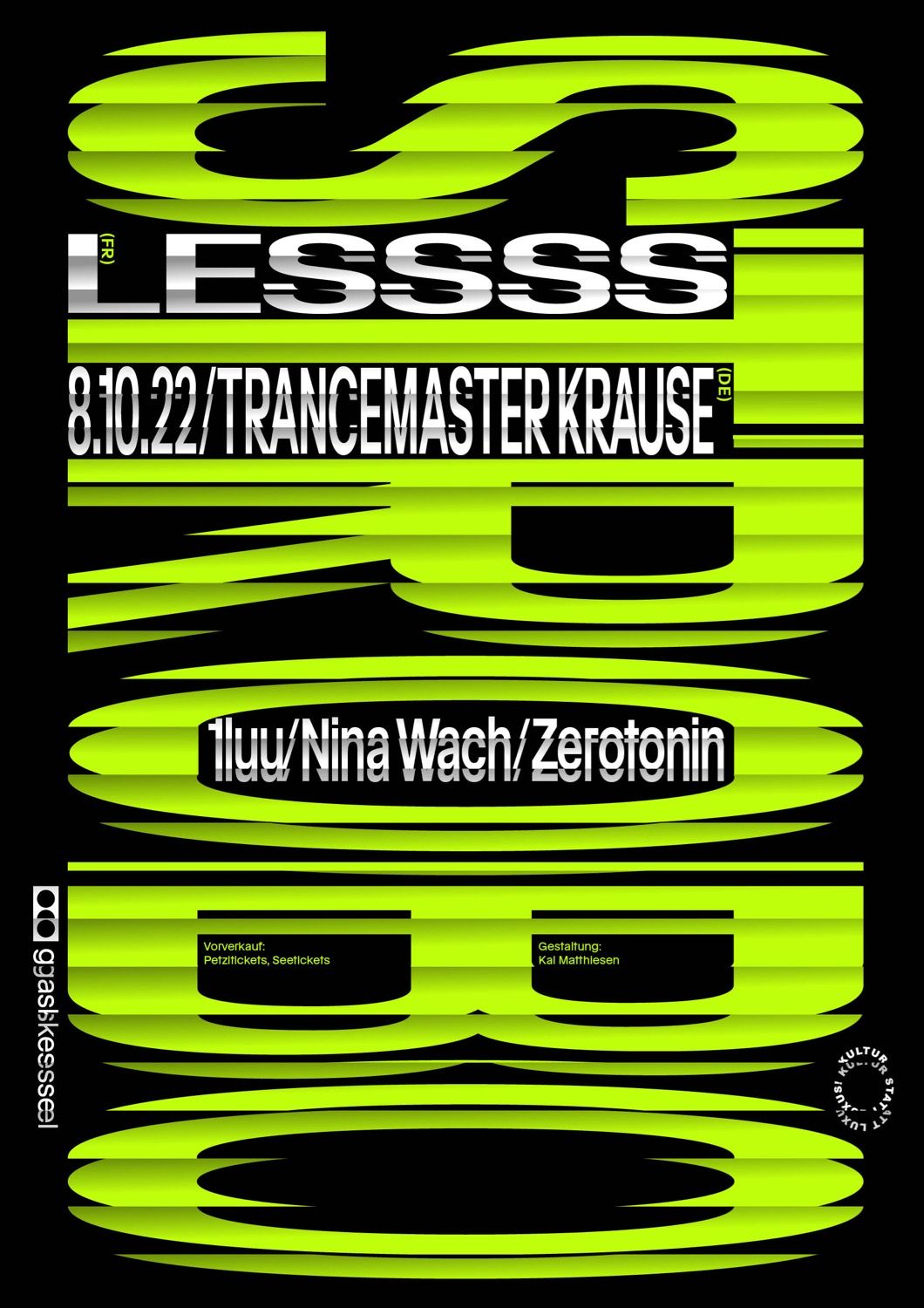 Poster STROBO w/ Lesss (FR) Trancemaster Krause (DE) 